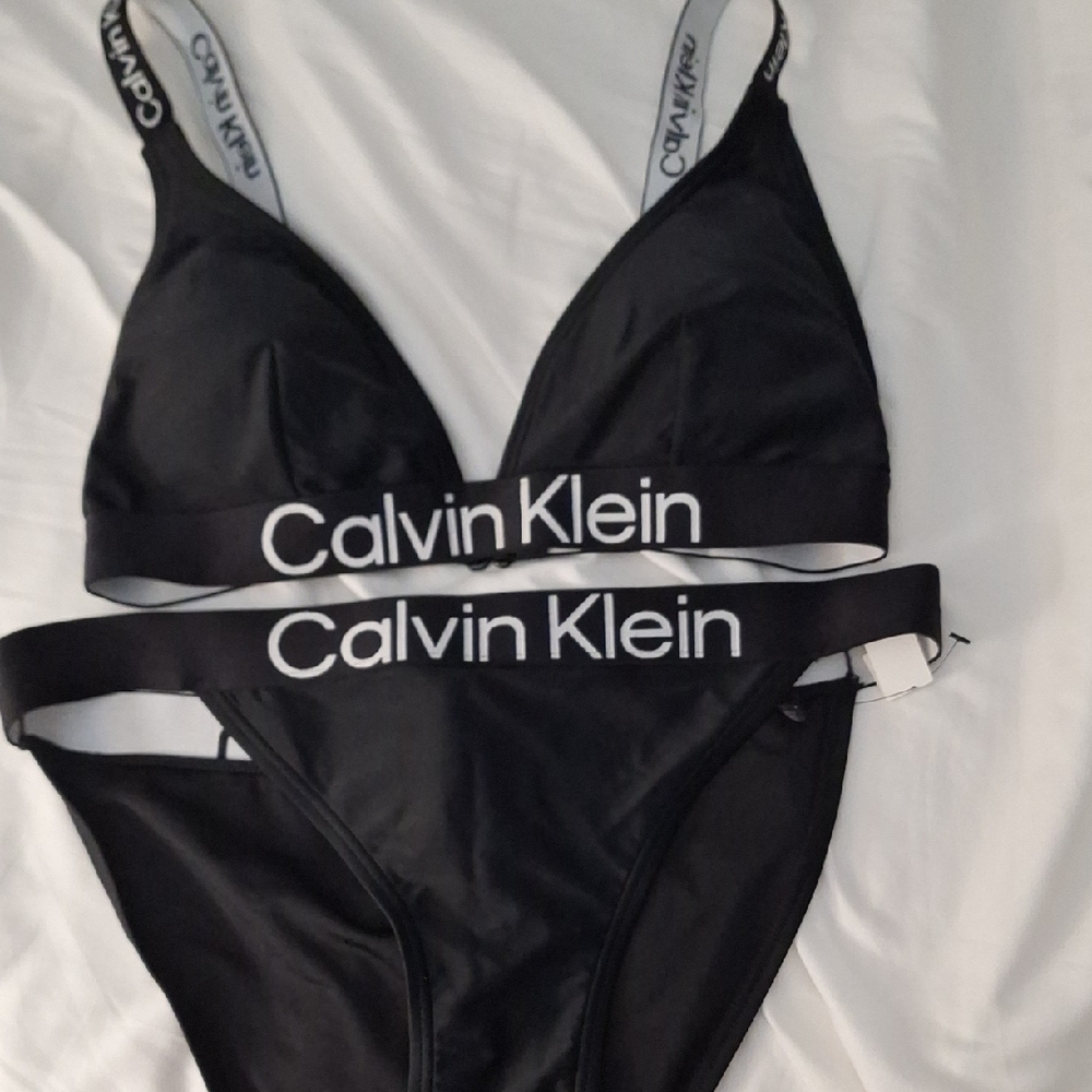 Calvin Klein Black Swimwear Top